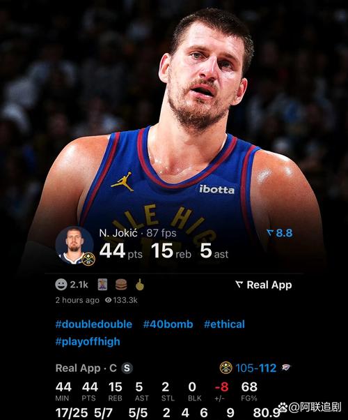详细阅读:MVP胖子回来了!约基奇22中14爆砍34分7板14助4断2帽 三分10中4 MVP胖子回来了!约基奇22中14爆砍34分7板14助4断2帽 三分10中4